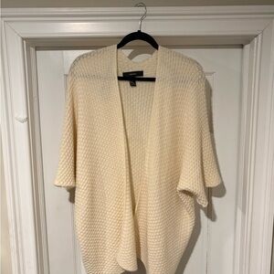 Forever 21 Cream Textured Cardigan